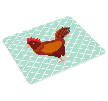 Mouse pad original ilustración de gallo - TenVinilo