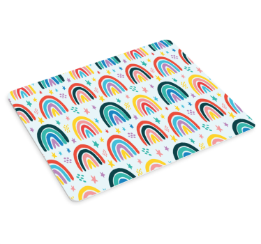 Mouse pad textura motivos arcoíris coloridos - TenVinilo