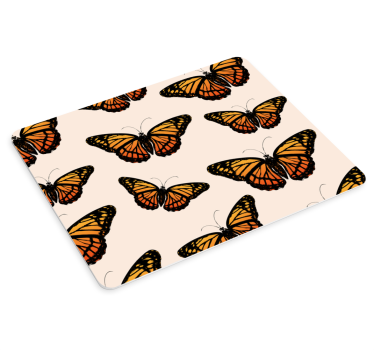 Mouse pad textura motivo de mariposas vibrantes - TenVinilo