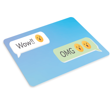 Mouse pad frases mensajes de expresión sorpresa - TenVinilo