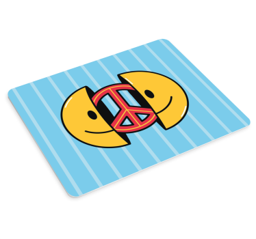 Mouse pad original símbolo de paz feliz - TenVinilo