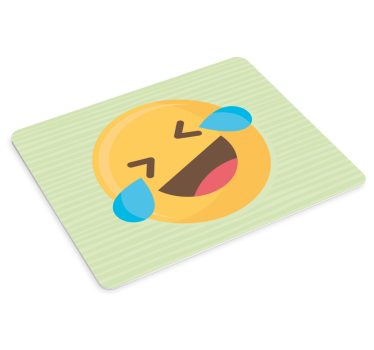 Mouse pad original expresión de emoji riendo - TenVinilo