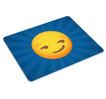 Mouse pad frases expresión de emoji sonriente - TenVinilo