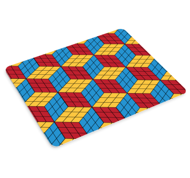 Mouse pad textura cubos 3d coloridos - TenVinilo