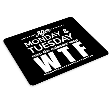 Alfombrilla de ratón frases Divertido juego de palabras wtf - TenVinilo