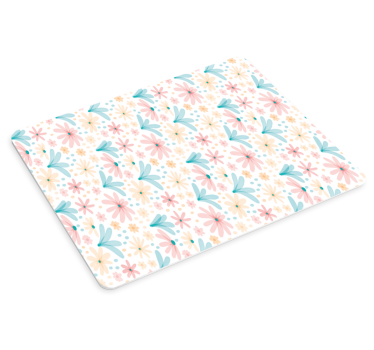 Mouse pad textura motivo floral pastel - TenVinilo