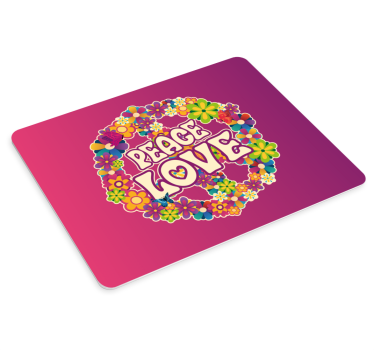 Mouse pad frases paz floral colorida - TenVinilo