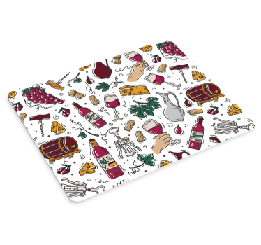 Mouse pad original ilustraciones con vino - TenVinilo