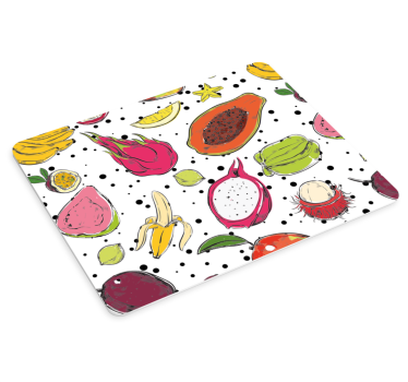 Alfombrillas de ratón originales Bosquejo de coloridas frutas exó - TenVinilo