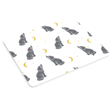 Mouse pad original patrón de lobos aulladores - TenVinilo