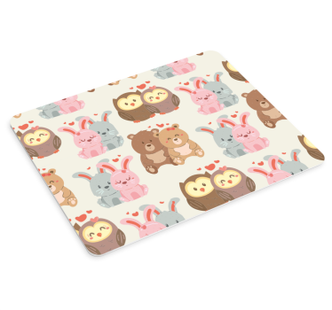 Mouse pad original parejas de animales lindos - TenVinilo