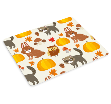 Mouse pad original animales lindos de otoño - TenVinilo