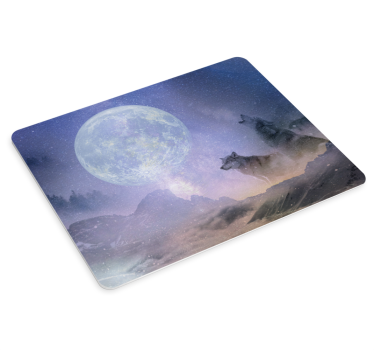 Mouse pad original lobo aullando a la luna - TenVinilo