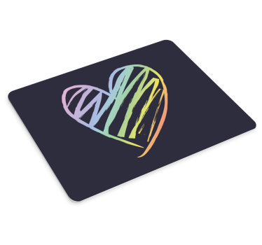 Mouse pad original corazón colorido - TenVinilo