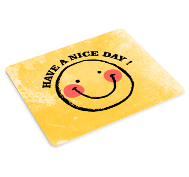Mouse pad frases cara sonriente feliz - TenVinilo