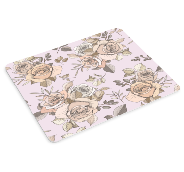 Mouse pad textura arreglo floral pastel - TenVinilo