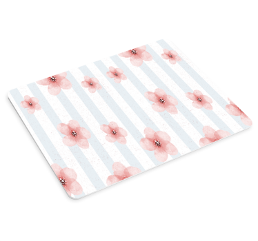 Mouse pad textura patrón de rayas florales - TenVinilo