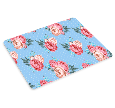 Mouse pad textura fondo floral azul - TenVinilo