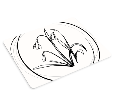 Mouse pad original dibujo floral elegante - TenVinilo