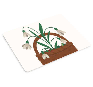 Mouse pad original cesta de campanillas - TenVinilo