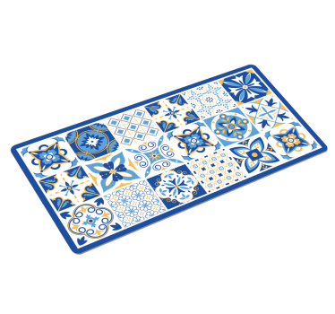 Alfombrilla ratón XXL azulejos mediterráneos - TenVinilo