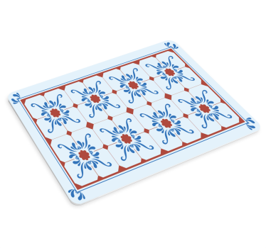 Mouse pad textura composición de azulejos botánicos - TenVinilo
