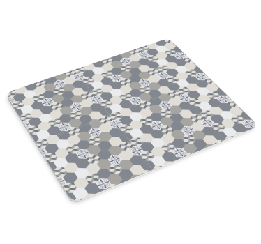 Mouse pad textura motivo floral hexagonal - TenVinilo