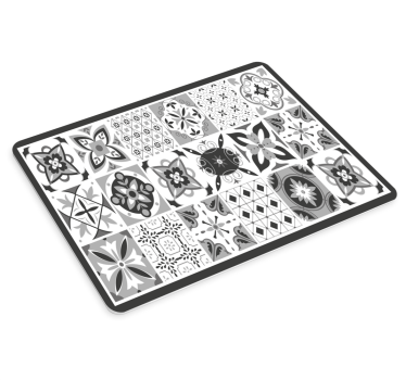 Mouse pad textura motivos florales geométricos - TenVinilo