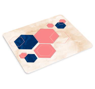 Mouse pad textura formas hexagonales geométricas - TenVinilo