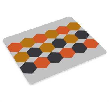 Mouse pad textura disposición hexagonal de colores - TenVinilo