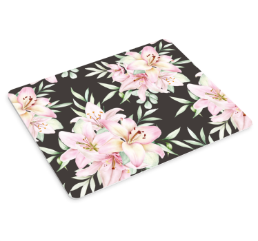Mouse pad textura arreglo floral de lirios - TenVinilo