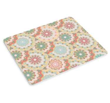 Mouse pad textura motivos florales coloridos - TenVinilo