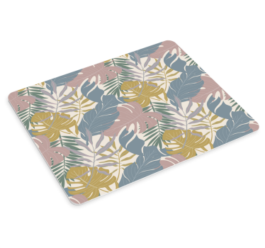 Mouse pad textura arreglo de hojas tropicales - TenVinilo