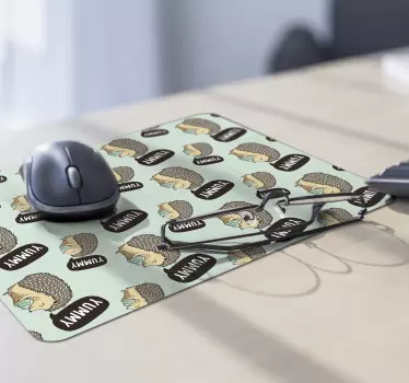 Mouse pad original personajes de erizos adorables - TenVinilo