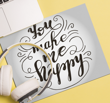 Mouse pad frases arte de mensajes alegres - TenVinilo