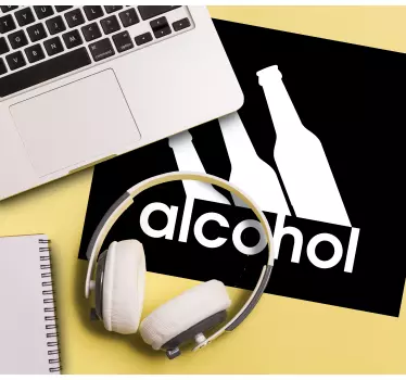 Alfombrilla de raton frases Alcohol gracioso - TenVinilo