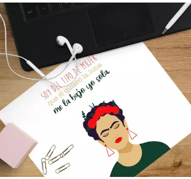 Alfombrilla de ratón frases Soy ese tipo de mujer en dibujos anim - TenVinilo