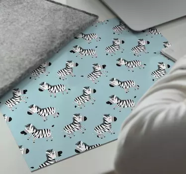 Alfombrilla para raton patrones Linda cebra para niños - TenVinilo