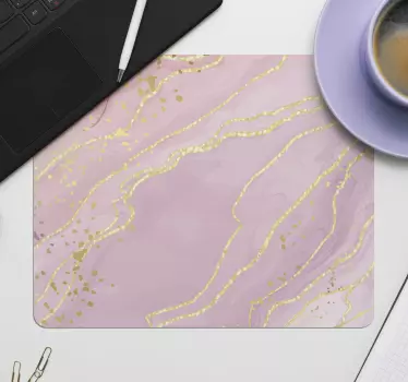 Alfombrilla para raton patrones Marmol rosa - TenVinilo