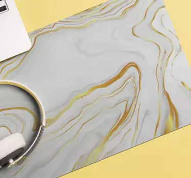 Alfombrilla ratón XXL texturas mármol dorado - TenVinilo