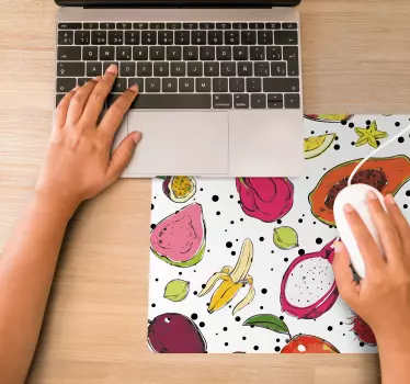Alfombrillas de ratón originales Bosquejo de coloridas frutas exó - TenVinilo
