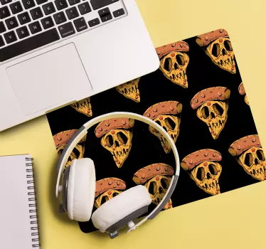 Alfombrillas de ratón originales Pizza calavera estilo graffiti - TenVinilo