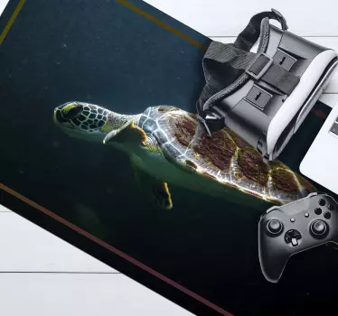 Alfombrilla ratón XXL original tortuga nadando - TenVinilo