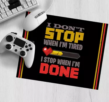 Mouse pad frases cita motivacional enfócate - TenVinilo