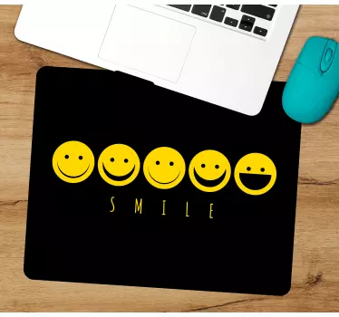 Mouse pad frases colección emoji sonriente - TenVinilo