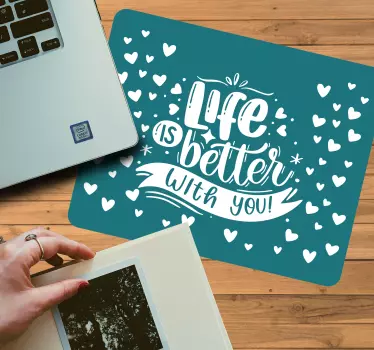 Mouse pad frases expresión sentida de la vida - TenVinilo