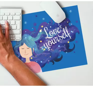Mouse pad frases inspiración para cabello estrellado - TenVinilo