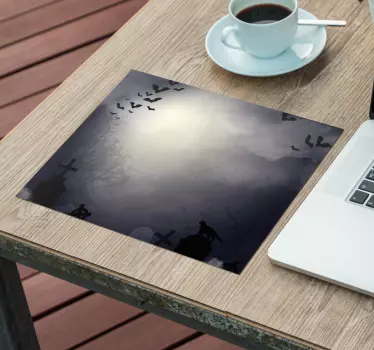 Mouse pad frases paisaje nocturno misterioso - TenVinilo