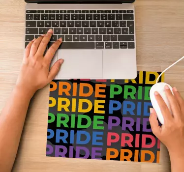 Mouse pad frases texto colorido del orgullo - TenVinilo