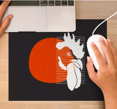 Mouse pad original abstracto rojo bold - TenVinilo